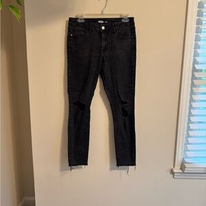 Old Navy Women's Black Distressed Jeans